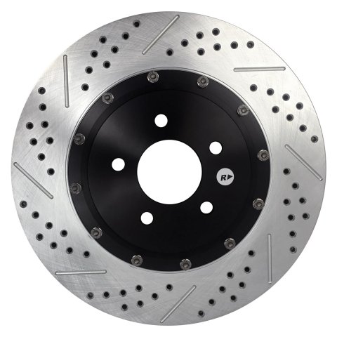 Baer Brakes EradiSpeed+ Brake Rotors 2261031 Rotors, EradiSpeed-Plus, Cross-Drilled, Slotted, Iron, Zinc Plated, Front, Ford, Pair