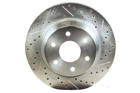 Baer Brakes Replacement Brake Rotors 6920800 Rotor, Replacement, Vented, 2.783 in. Center, Cross-Drilled/Slotted, 13.25 in. OD, 5 x 4.50 in., Iron, Zinc Plated, 1-Piece, Right, Each