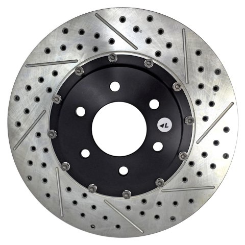 Baer Brakes EradiSpeed+ Brake Rotors 2141003 Rotor, EradiSpeed-Plus, Cross-Drilled, Slotted, Iron, Zinc Plated, Front, Dodge, Viper, Pair