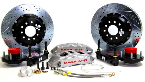 Baer Brakes Claw Extreme+ Disc Brake Systems 4261310S Kit, Extreme+, Front, Cross-drilled/Slotted Rotors, 6-piston Silver Powdercoated Calipers, Wilwood Pro, Kit