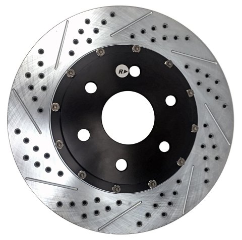 Baer Brakes EradiSpeed+ 1 Brake Rotors 2301028 Rotor, EradiSpeed-Plus 2, Cross-Drilled, Slotted, Iron, Zinc Plated, Front, Chevy, GMC, Pickup, SUV, Pair