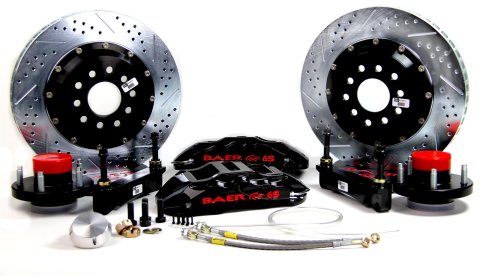 Baer Brakes Claw Extreme+ Disc Brake Systems 4261086B Kits, Extreme Plus Systems, Front, Cross-drilled/Slotted Rotors, 6-piston Black Calipers, Ford, Mercury, Kit