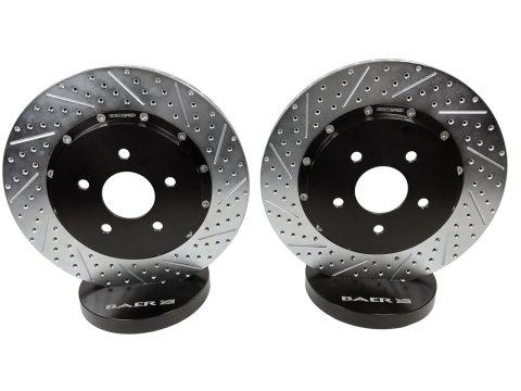 Baer Brakes EradiSpeed+ Brake Rotors 2302068 Rotor, Rear, RWD, 12.99 in. O.D., 330 mm O.D., 5 x 4.75 in., 5 x 120 mm, 1.025 in. Thick, Pair