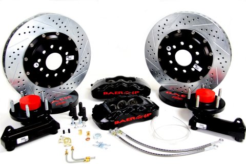 Baer Brakes Claw Pro+ Disc Brake Systems 4301522B Kit, Pro+, Front, Cross-drilled/Slotted Rotors, 6-piston Black Powdercoated Calipers, Chevy, Kit
