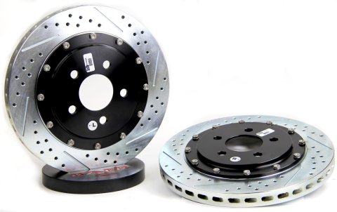 Baer Brakes EradiSpeed+ Brake Rotors 6920868 Rotor, Front, Cross Drilled Slotted, 14.00 in., Right, Replacement for EradiSpeed-Plus Kit, Each