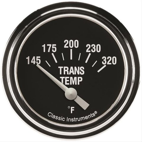 Classic Instruments Hot Rod Series Gauges HR227SLF Gauge, Series, Transmission Temperature, 145-320 degrees F, 2 5/8 in., Analog, Electrical, Each