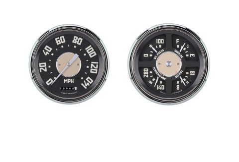 Classic Instruments 1947-53 Chevy Pickup Package Gauge Sets CT47OE52 Gauges, Speedometer, Water Temperature, Fuel Level, Voltmeter, Oil Pressure, Black Face, Analog, Chevy, Kit