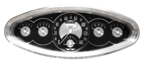 Classic Instruments All-American Tradition Series Gauge Sets AT6400 Gauges, Analog, All-American, Speedometer, Tachometer, Fuel Level, Water Temperature, Oil Pressure, Voltmeter