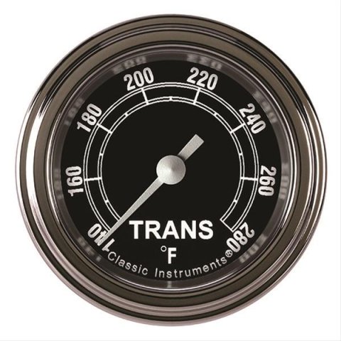 Classic Instruments Traditional Series Gauges TR127SLF Transmission Temperature Gauge, TRADITIONAL 2" TRANS TEMP FULL SWEEP
