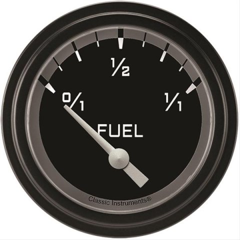 Classic Instruments Auto Cross Gray Series Gauges AX212GBLF Gauge, Series, Fuel Level, Empty/Full, 0 Ohms/90 Ohms, 2 5/8 in., Low Step Bezel, Analog, Electrical, Each