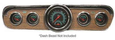 Classic Instruments 1965-66 Mustang Package Gauge Sets MU65GS35 Gauges, G-Stock Style, Speedometer, Tach, Water Temperature, Fuel Level, Black Face, Analog, Ford, Kit