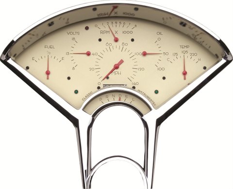 Classic Instruments Bel Era Package Gauge Sets BE01T Gauges, Analog, BelEra, Speedometer, Tachometer, Fuel Level, Water Temperature, Oil Pressure, Voltmeter, Kit