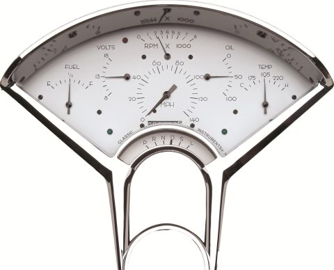 Classic Instruments Bel Era Package Gauge Sets BE01WW Gauges, Analog, BelEra, Speedometer, Tachometer, Fuel Level, Water Temperature, Oil Pressure, Voltmeter, Kit