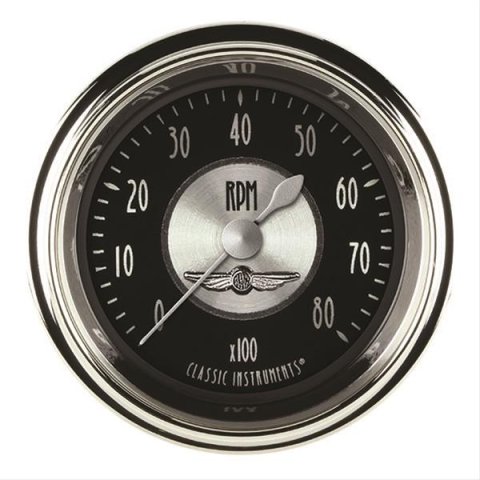 Classic Instruments All-American Tradition Series Tachometers AT183SHC Tachometer, AMER TRAD 2" TACHOMETER FULL SWEEP