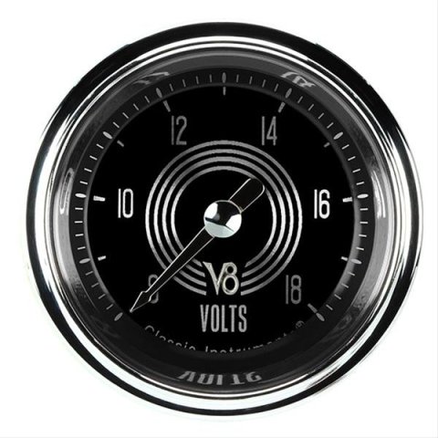 Classic Instruments V8 Speedster Series Gauges V8SR130SHC Volt Gauge, SPEEDSTER 2" VOLT FULL SWEEP