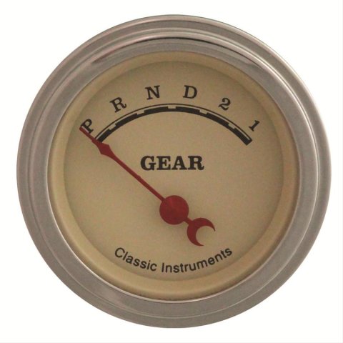 Classic Instruments Gear Selector Gauges VT07SLF Gauge, Vintage, Selector, 2 1/8 in. Diameter, Cream Face, Each