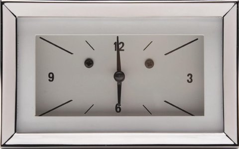 Classic Instruments 1957 Chevy Electric Clocks CH57CLW Gauge, Hot Rod Style, Clock, 12 hours, Rectangular, White Face, Analog, Electric, Chevy, Each