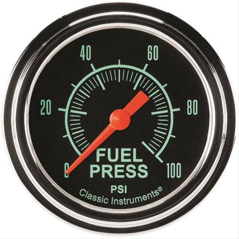 Classic Instruments G-Stock Series Gauges GS346SLF Gauge, Series, Fuel Pressure, 0-100 PSI, 2 5/8 in., Analog, Electrical, Each
