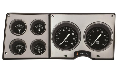 Classic Instruments 1973-87 Chevy/GMC Truck Packages CT73HR Gauge Kits, Truck, Analog, Speedometer, Tach, Fuel Level, Oil Pressure, Volts, Water Temp., Black Face, White Numbers, Kit