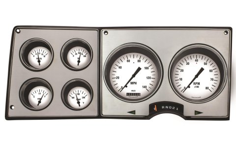 Classic Instruments 1973-87 Chevy/GMC Truck Packages CT73WH Gauge Kits, Direct Fit Analog, Package Gauge Sets, White Hot, Speedo, Tach, Water Temperature, White Face, Chevy, GMC, Kit