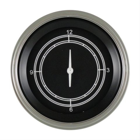 Classic Instruments Traditional Series Gauges TR93SLF Gauge, Series, Analog, Clock, 12 hours, 3 3/8 in. Diameter, Black Face, Electrical, Each