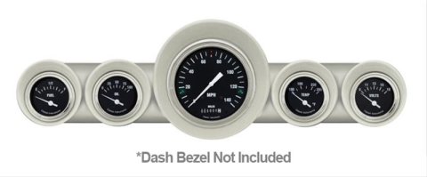 Classic Instruments 1959-60 Chevy Package Gauge Sets CH59HR54 Gauges, Hot Rod Style, Speedometer, Water Temperature, Fuel Level, Voltage, Black Face, Analog, Chevy, Kit