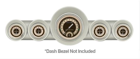 Classic Instruments 1959-60 Chevy Package Gauge Sets CH59NT65 Gauges, Nostalgia VT Style, Speedometer, Tach, Water Temperature, Fuel Level, Beige Face, Analog, Chevy, Kit
