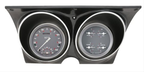 Classic Instruments 1967-68 Camaro Package Gauge Sets CAM67SG Kits, Gauges, Analog, Speedometer, Tach, Fuel Level, Oil Pressure, Volts, Water Temp., Gray Face, White Numbers, Chevrolet, Kit