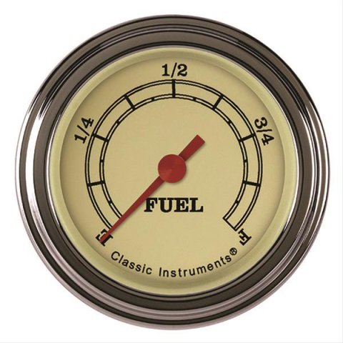 Classic Instruments Vintage Series Gauges VT109SLF Fuel Gauge, VINTAGE 2" FUEL PROGRAMMABLE, FULL SWEEP