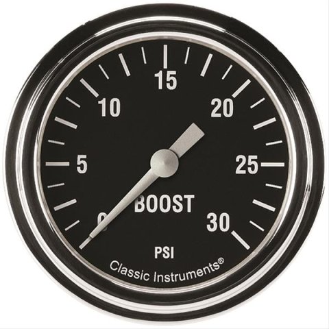 Classic Instruments Hot Rod Series Gauges HR342SLF Gauge, Series, Boost Pressure, 0-30 psi, 2 5/8 in., Analog, Electrical, Each