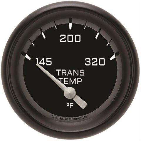 Classic Instruments Auto Cross Gray Series Gauges AX227GBPF Gauge, Series, Transmission Temperature, 145-320 Degree F, 2 5/8 in., Performance Bezel, Analog, Electrical, Each