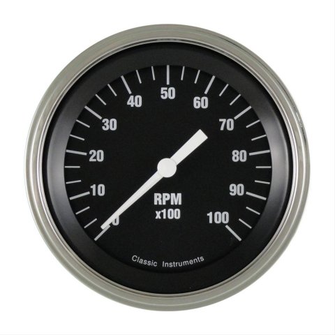 Classic Instruments Hot Rod Series Tachometers HR10SLC Gauge, Series, Tachometer, 0-10,000 rpm, 3 3/8 in., Black Face, Analog, Electrical, Each