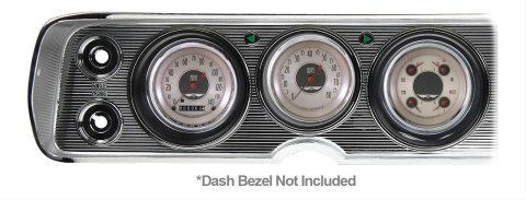 Classic Instruments 1964-65 Chevelle Package Gauge Sets CV64AN Gauges, All-American Nickel, Speedometer, Tach, Water Temperature, Fuel Level, Nickel Face, Analog, Chevy, Kit