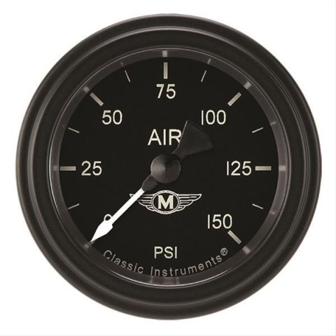 Classic Instruments Moal Bomber Series Gauges MA118BLF Air Pressure Gauge, MOAL 2" AIR PR 150psi ELECTRIC, FULL SWEEP