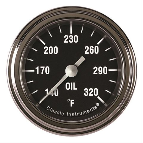 Classic Instruments Hot Rod Series Gauges HR128SLF Oil temperature gauge, HOT ROD 2" OIL TEMP FULL SWEEP