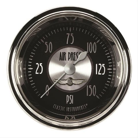 Classic Instruments All-American Tradition Series Gauges AT118SHC Air Pressure Gauge, AM TRAD 2" AIR PR 150psi ELECTRIC, FULL SWEEP
