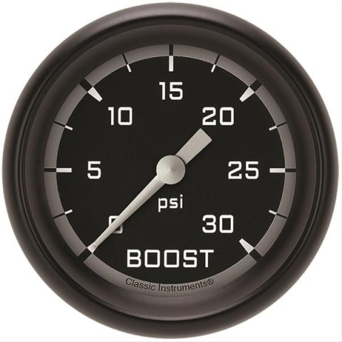 Classic Instruments Auto Cross Gray Series Gauges AX342GBPF Gauge, Series, Boost, 30 psi, 2 5/8 in., Performance Bezel, Analog, Electrical, Each