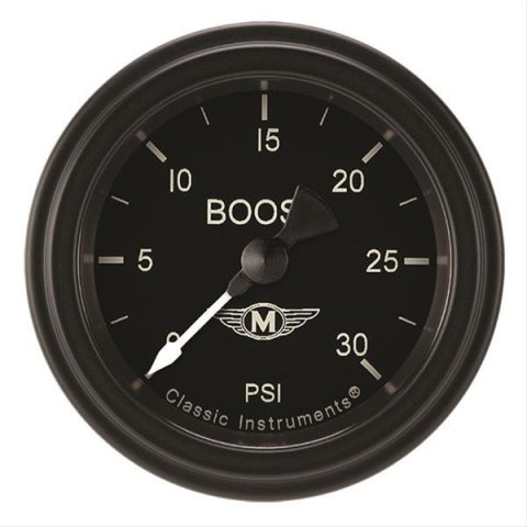 Classic Instruments Moal Bomber Series Gauges MA142BLF Boost Gauge, MOAL 2" BOOST, 30psi ELECTRIC, FULL SWEEP