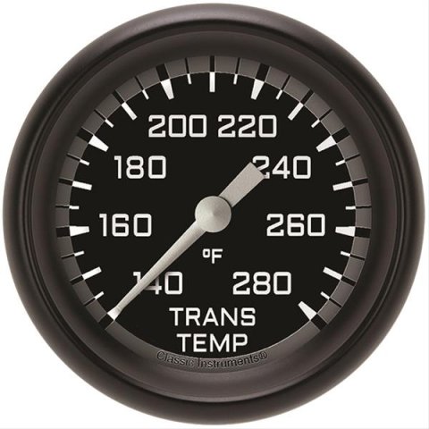 Classic Instruments Auto Cross Gray Series Gauges AX327GBPF Gauge, Series, Transmission Temperature, 2 5/8 in., Performance Bezel, Analog, Electrical, Each