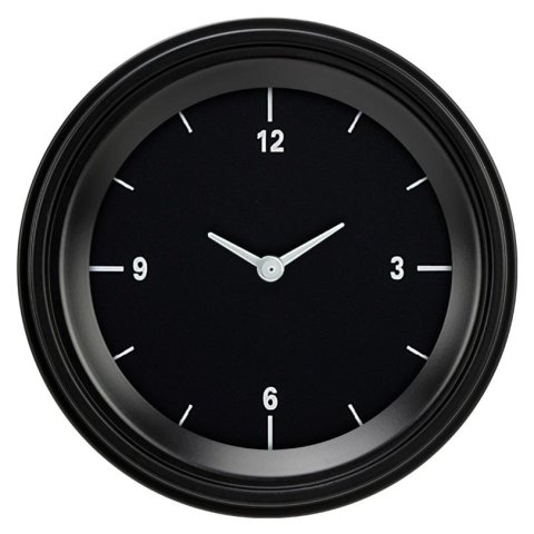 Classic Instruments Hot Rod Series Gauges HR93BLF Gauge, Series, Clock, 3 3/8 in., Black Face, Black Low Step Bezel, Flat Lens, Each