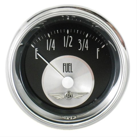 Classic Instruments All-American Tradition Series Gauges AT14SHC Gauge, Series, Fuel Level, Empty-Full, 2 1/8 in., Black Face, Analog, Electrical, Each