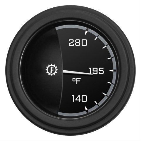 Classic Instruments Auto Cross Gray Series Gauges AX27GBLF Gauge, Cross, Transmission Temperature, 140-280 degrees F, 2 1/8 in., Black/Gray Face, Analog, Electrical