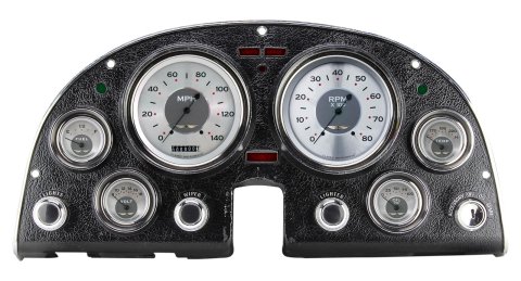 Classic Instruments 1963-67 Corvette Package Gauge Sets CO63AW Gauges, All-American Original Style, Speedometer, Tach, Water Temperature, Silver Face, Analog, Chevy, Kit