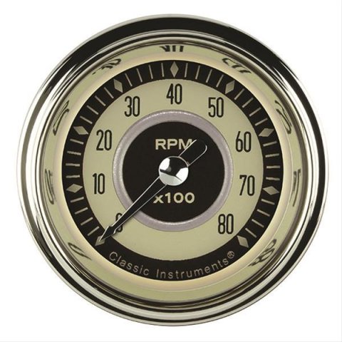 Classic Instruments Nostalgia VT Series Tachometers NT183SHC Tachometer, NOSTALGIA 2" TACHOMETER FULL SWEEP