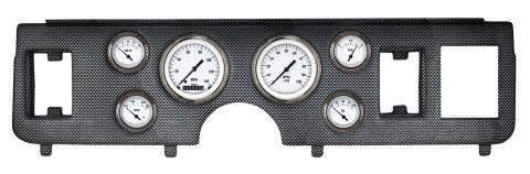 Classic Instruments 1979-86 Ford Mustang Package Gauge Sets CDMU79WH01CF Kit, White Hot Series, Short Sweep, Direct-Fit w/ Carbon Fiber Insert, Ford, 1979-1986 Mustang, Kit