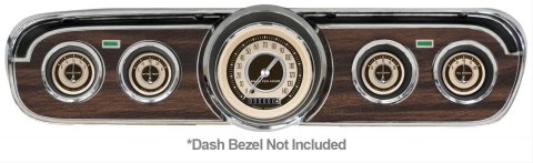Classic Instruments 1965-66 Mustang Package Gauge Sets MU65NT00 Gauges, Nostalgia VT, Speedometer, Water Temperature, Oil Pressure, Fuel Level, Cream Face, Analog, Ford, Set
