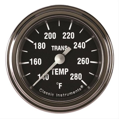 Classic Instruments Hot Rod Series Gauges HR127SLF Transmission Temperature Gauge, HOT ROD 2" TRANS TEMP FULL SWEEP