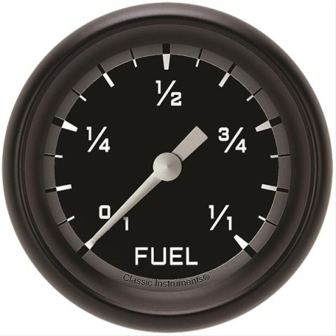 Classic Instruments Auto Cross Gray Series Gauges AX309GBPF Gauge, Series, Performance Bezel, Fuel Level, Empty/Full, Programmable, 2 5/8 in., Analog, Electrical, Each