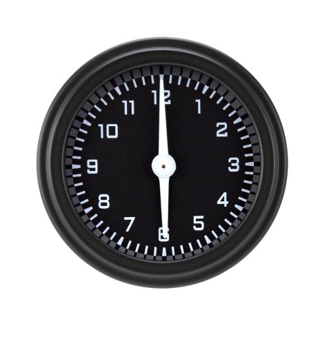 Classic Instruments Auto Cross Gray Series Gauges AX90GBLF Gauge, Series, Clock, 12 Hour, 2 1/8 in., Black/Gray Face, Analog, Electrical, Each