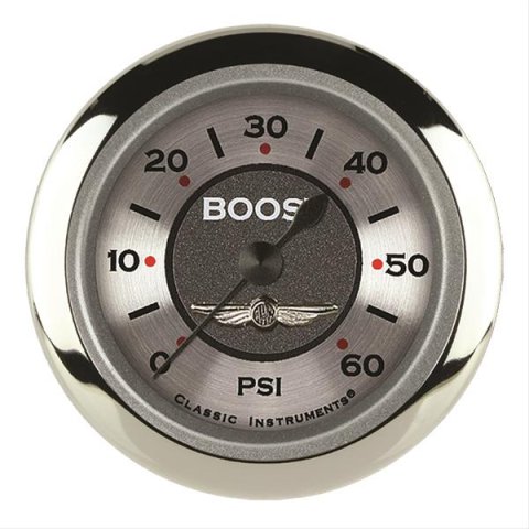 Classic Instruments All-American Series Gauges AW143SRC Boost Gauge, ALL AMER 2" BOOST, 60psi ELECTRIC, FULL SWEEP
